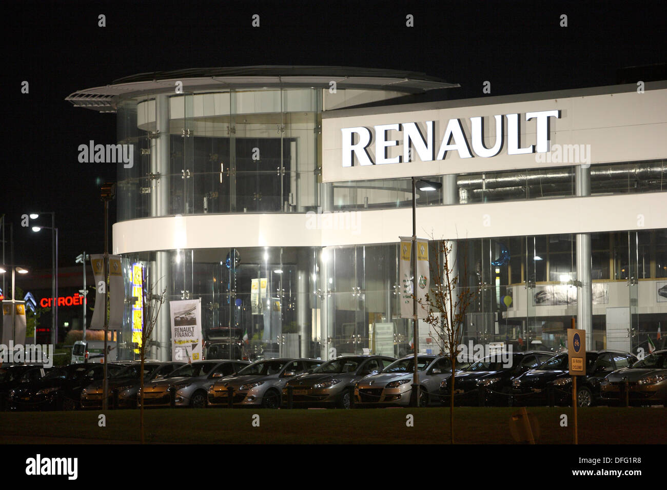 Renault Autohaus Stockfoto