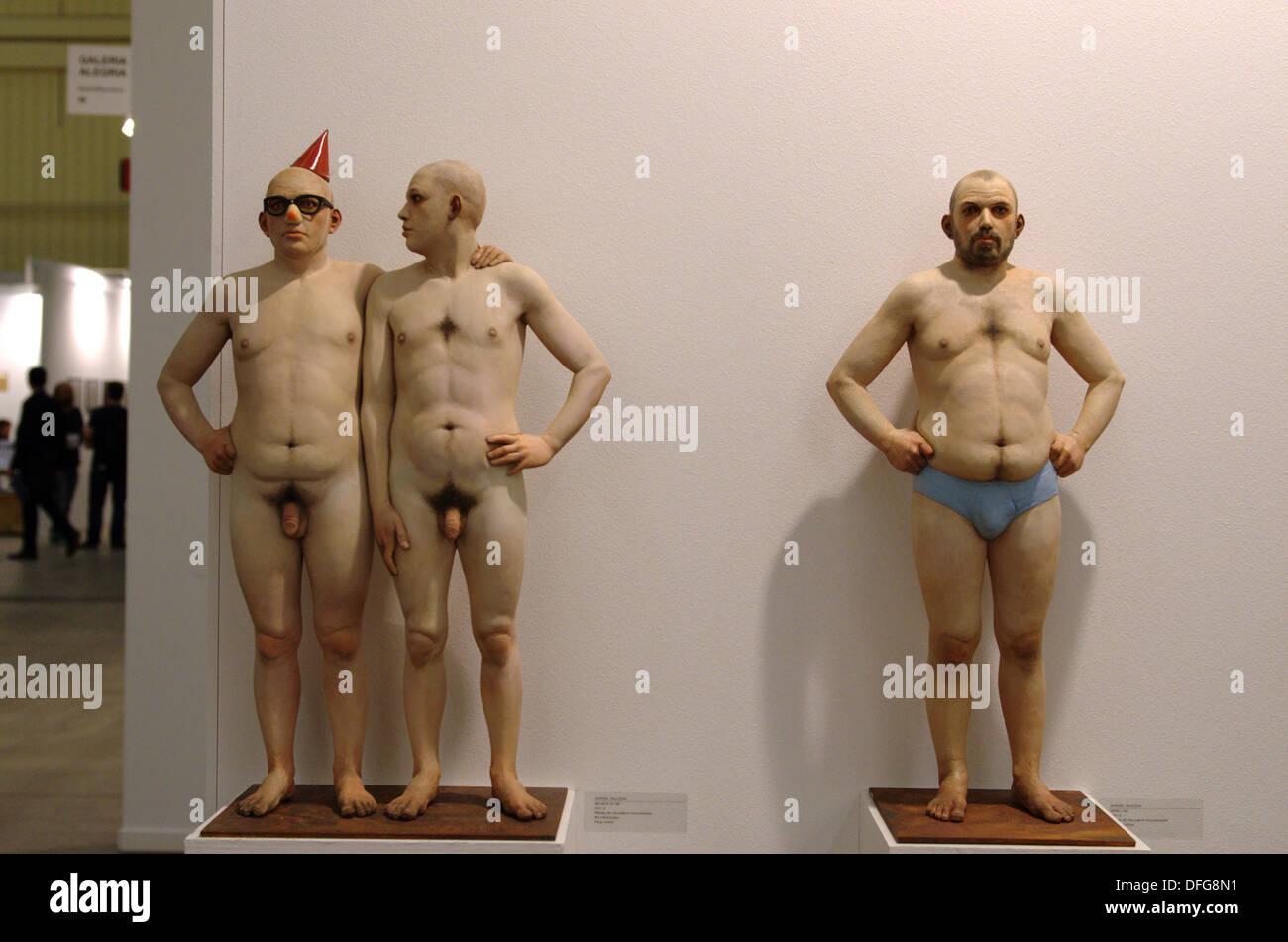 Barcelona, Spanien. 3. Oktober 2013. . Tupfer, der internationalen Messe für zeitgenössische Kunst von Barcelona bis zum 6. Oktober. Tupfer ist eine Messe für zeitgenössische Kunst von Kunstsammler, bietet einen Blick aus der Sicht des Besuchers und den Empfänger des Werkes gegründet. Schlägt Pause das Bild, das die Welt der zeitgenössischen Kunst, so dass es mehr zugänglich für die breite Öffentlichkeit manchmal umgibt. Bild: "Glaube an mich", arbeiten von Samuel Salcedo. FCO Javier Rivas / Alamy Live News Stockfoto