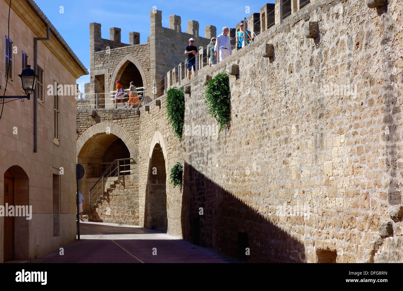 Stadtmauern von Alcudia. Insel Mallorca. Spanien Stockfoto