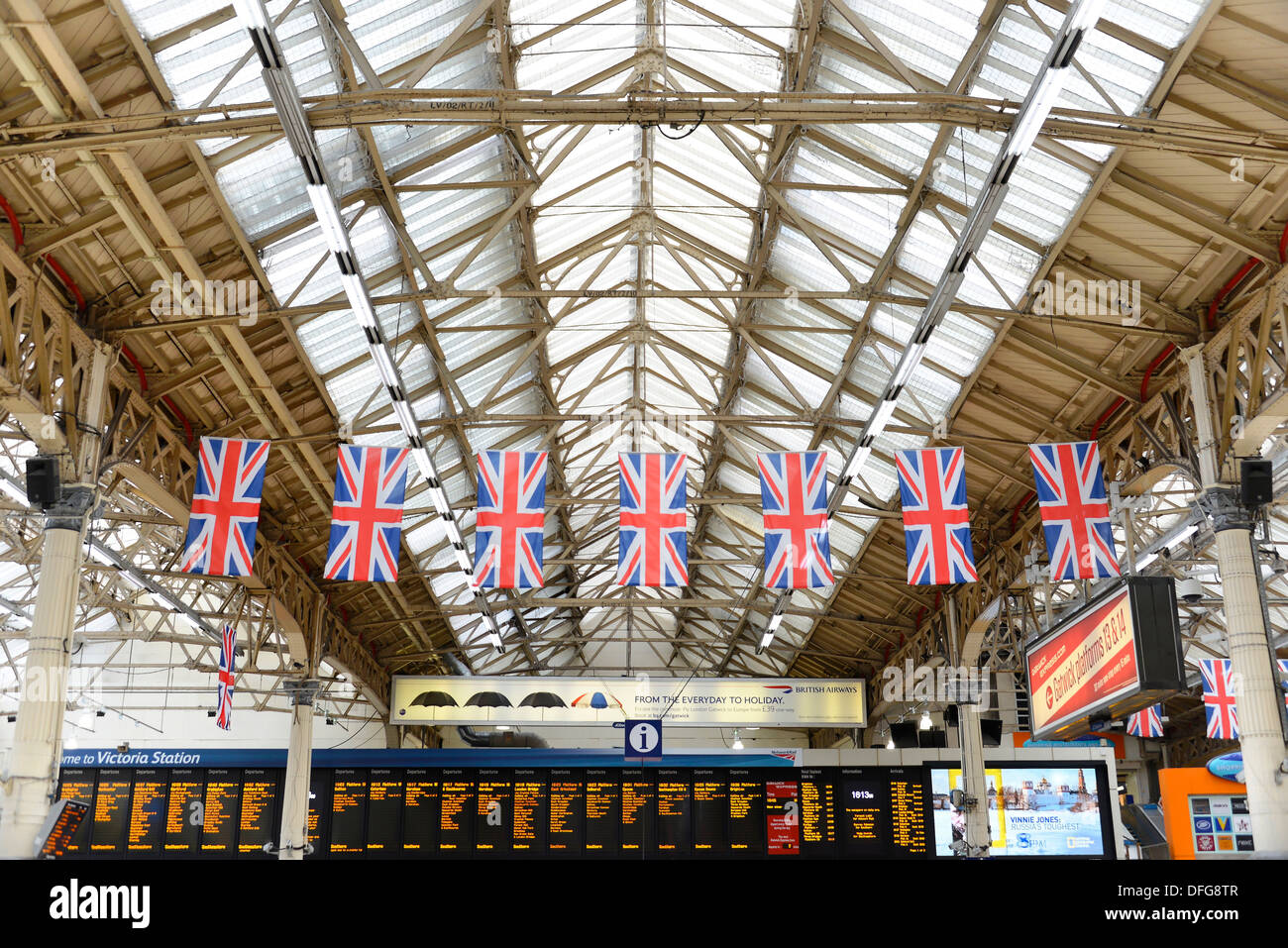 London Victoria Station, London, London Region, England, Vereinigtes Königreich Stockfoto