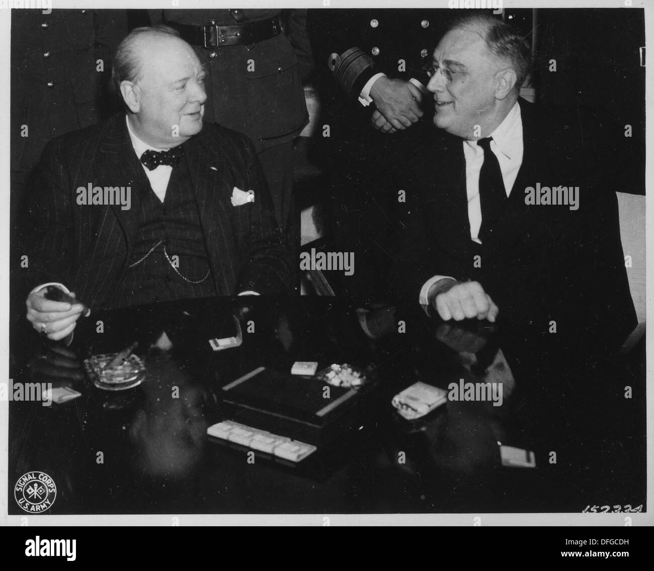 Roosevelt und Churchill in Casablanca 196748 Stockfoto