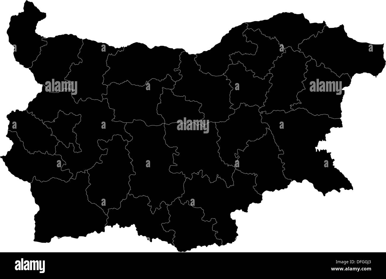 Schwarz-Bulgarien Karte Stockfoto