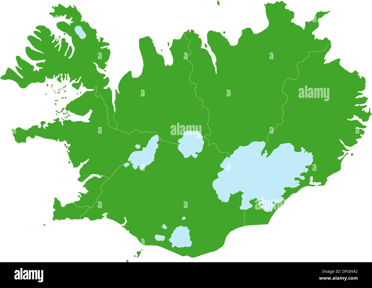 Green Island Karte Stockfoto