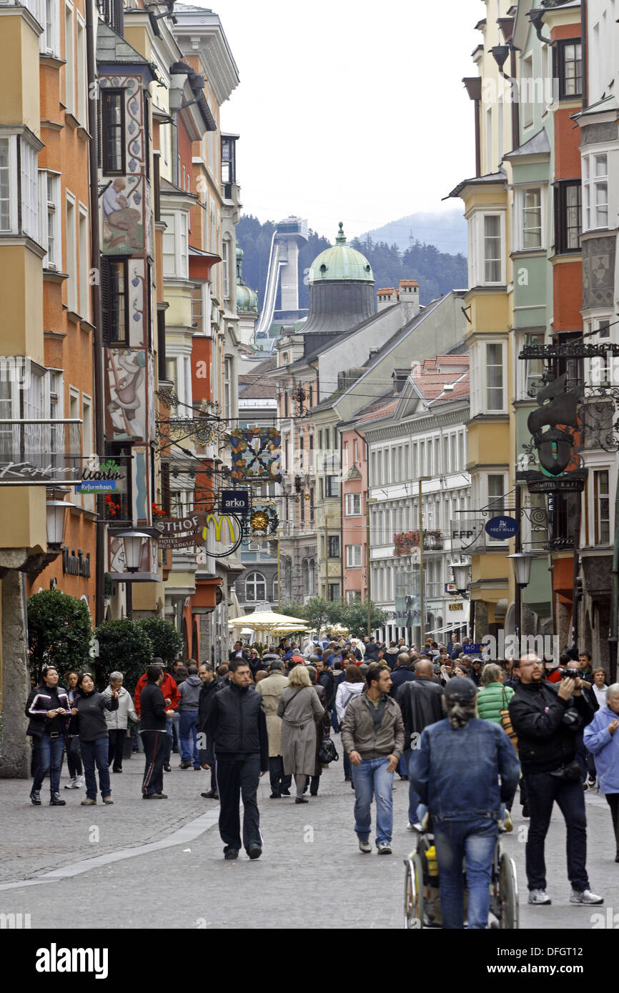 Herzog Friedrich Str, Altstadt, Innsbruck, Tirol, Österreich Stockfoto
