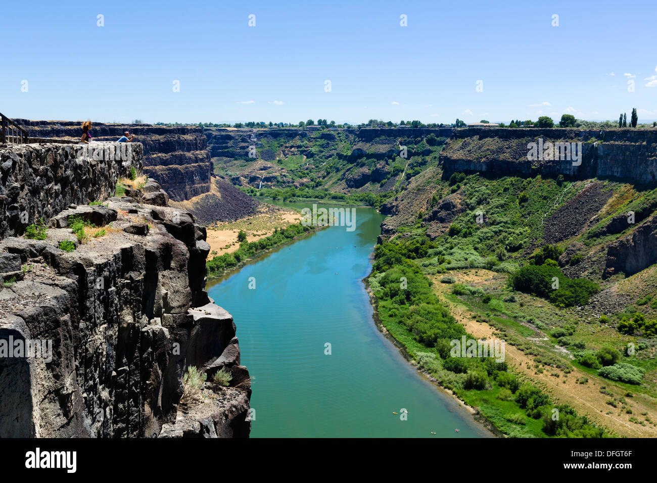 Snake River Canyon von der Perrine Bridge overlook, Twin Falls, Idaho, USA Stockfoto