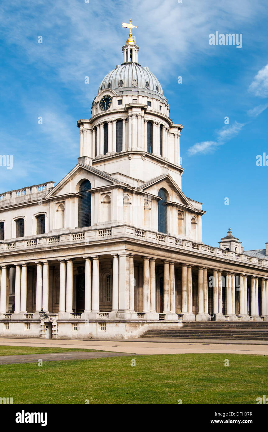 Queen Mary Gericht, Old Royal Naval College, University of Greenwich, London, England, Vereinigtes Königreich Stockfoto