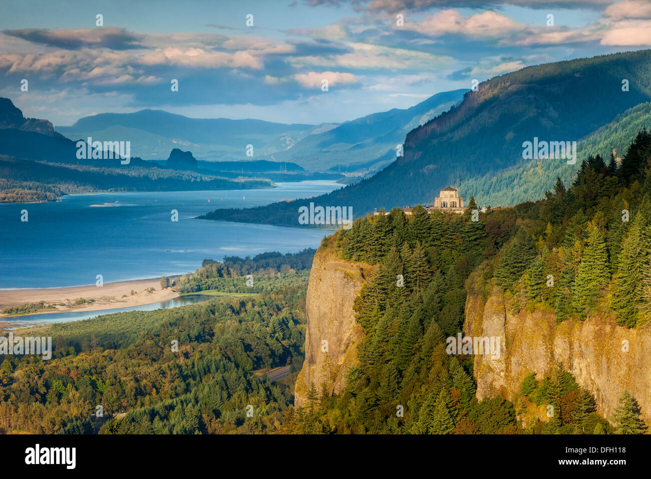 Mit Blick auf das Vista-Haus und der Columbia River Gorge, Oregon USA Stockfoto