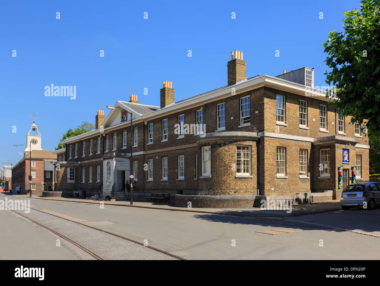 Admirals Büros Gebäude im Historic Dockyard in Chatham, Kent, England, UK, Großbritannien, Stockfoto