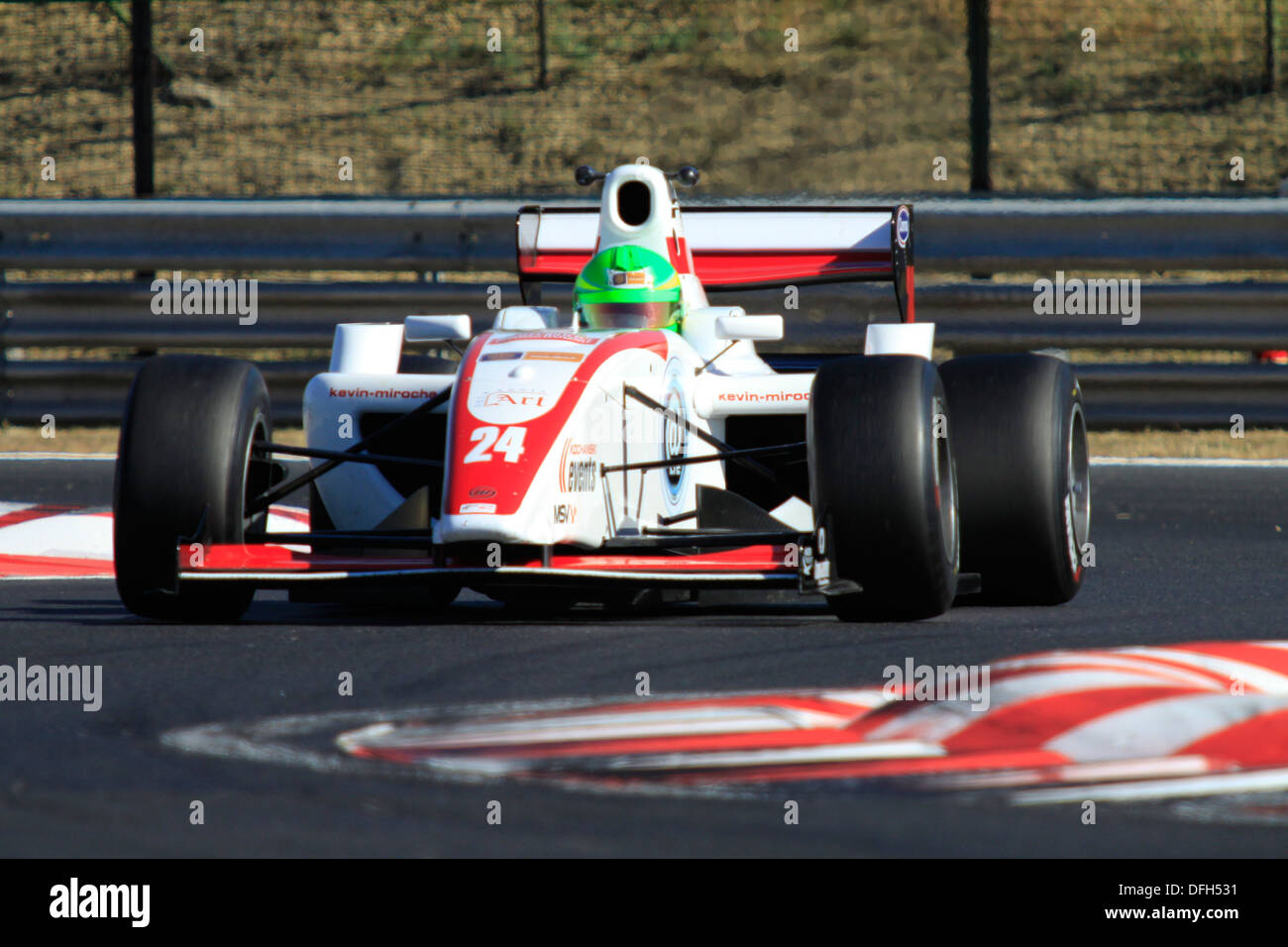 Formel-2-Fahrer Kevin Mirocha aus Polen am Hungaroring in Ungarn am 8. September 2012 Stockfoto