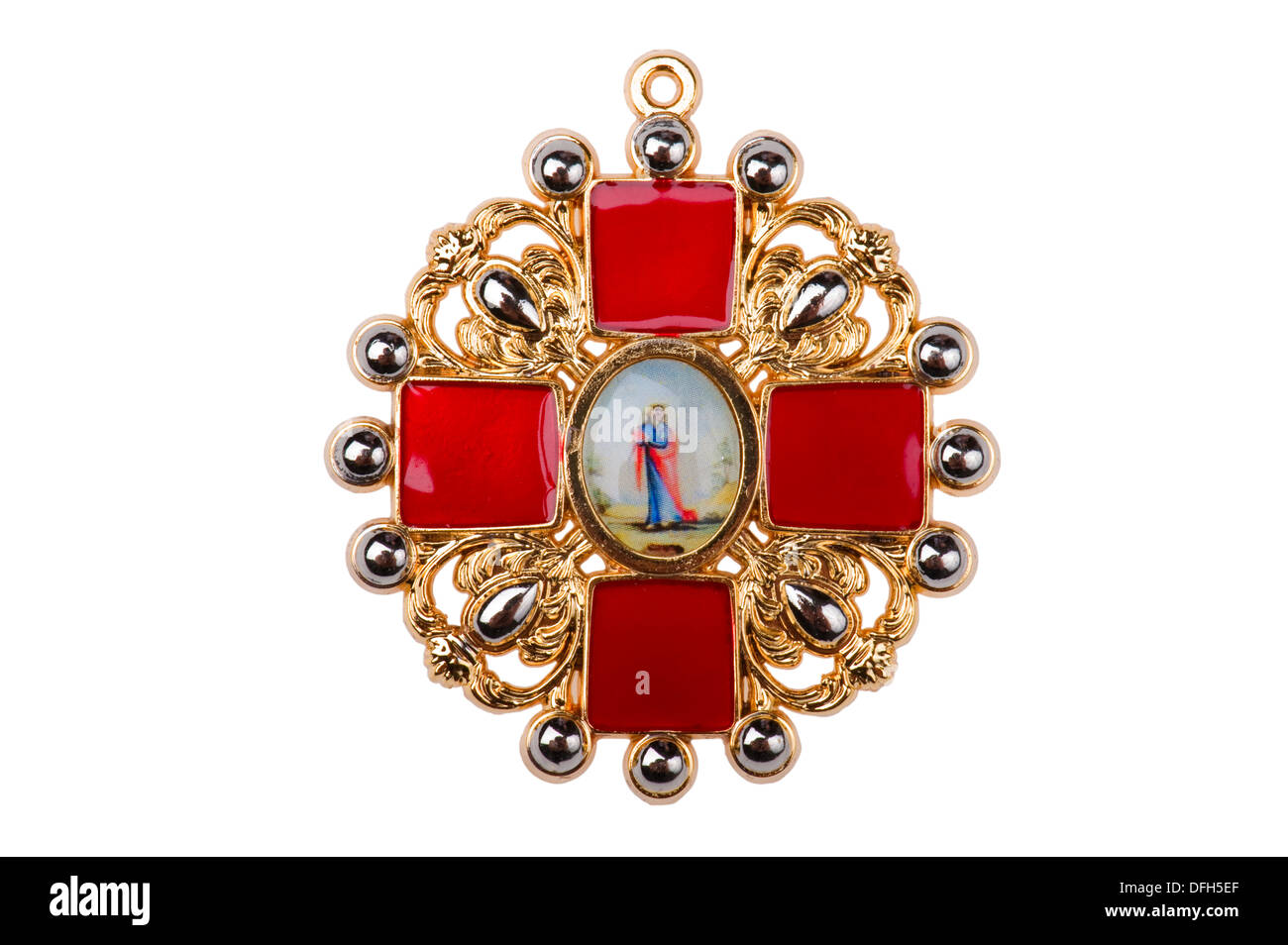 Auszeichnungen des russischen Reiches Abzeichen des Ordens St. Anna Stockfoto