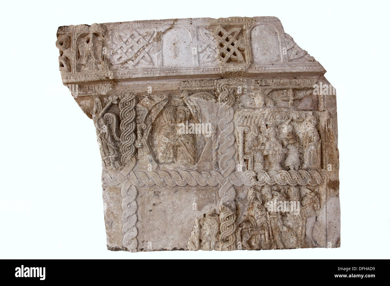 Pluteus aus St. Laurentius-Kirche, archäologischen Museum in Zadar, Kroatien Stockfoto