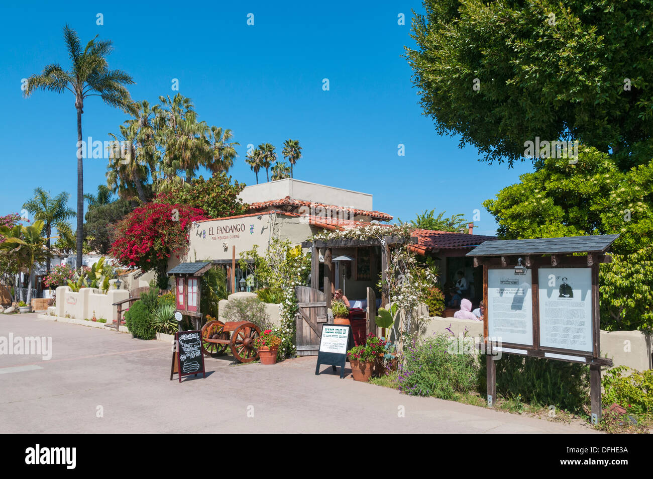 Kalifornien, Old Town San Diego State Historic Park, El Fandango, mexikanisches restaurant Stockfoto