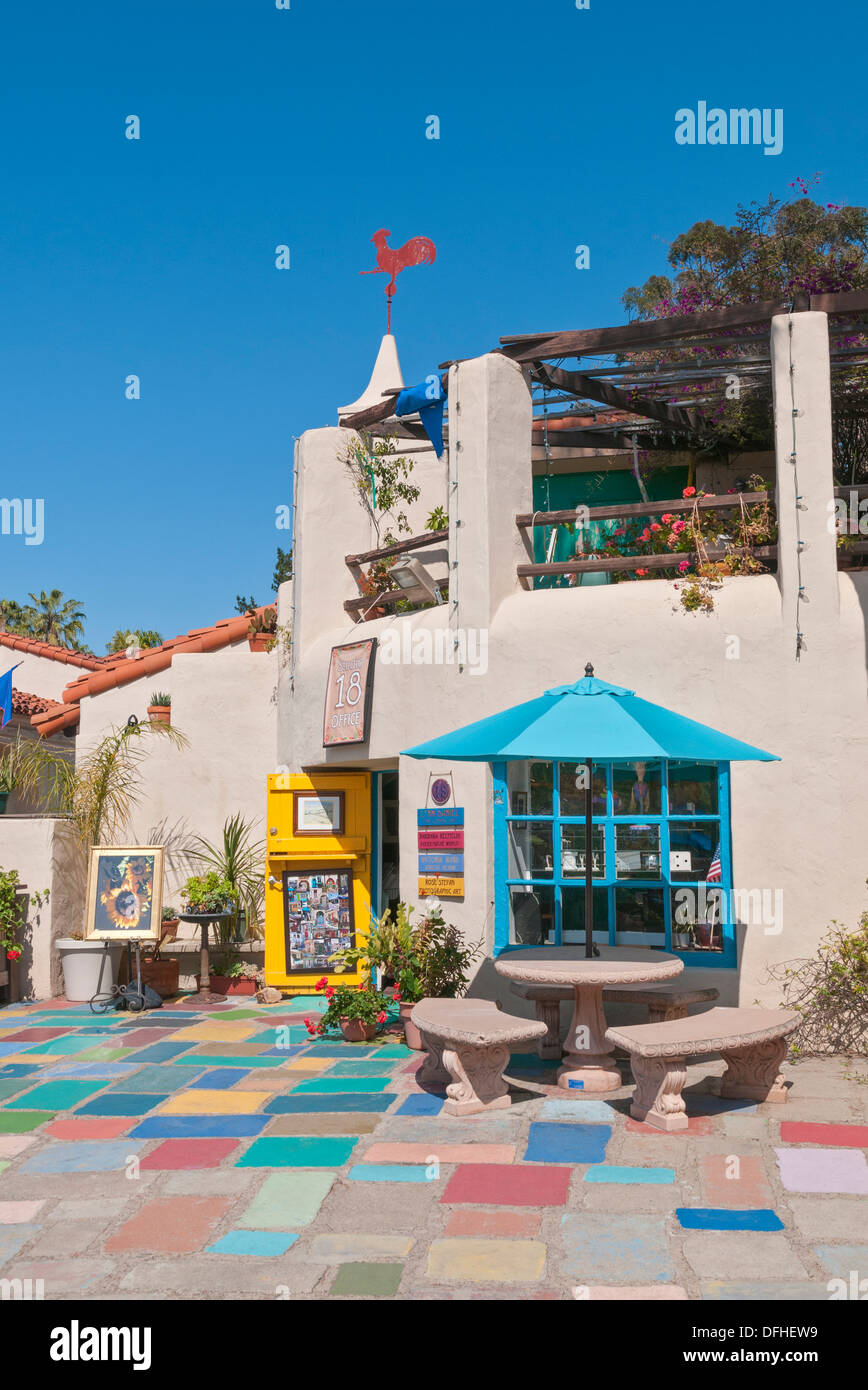 Spanische Dorf Kunst, Balboa Park, San Diego, California Studios Stockfoto