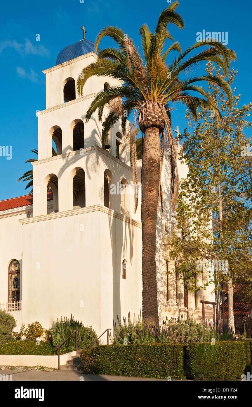 Old Town San Diego, California, katholische Kirche der Unbefleckten Empfängnis Mariens, eröffnet 1917 Stockfoto