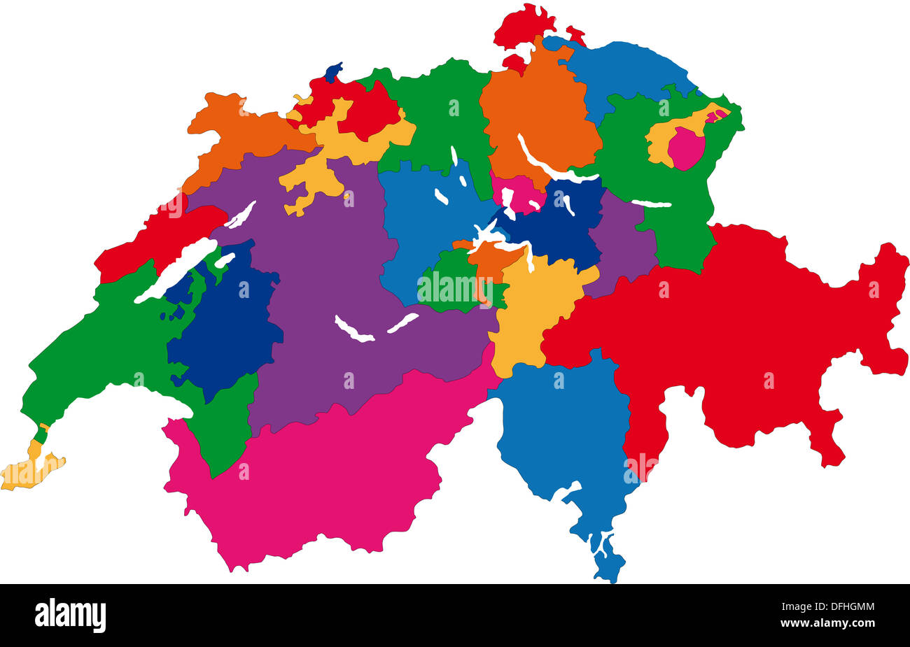 Schweiz-Karte Stockfoto