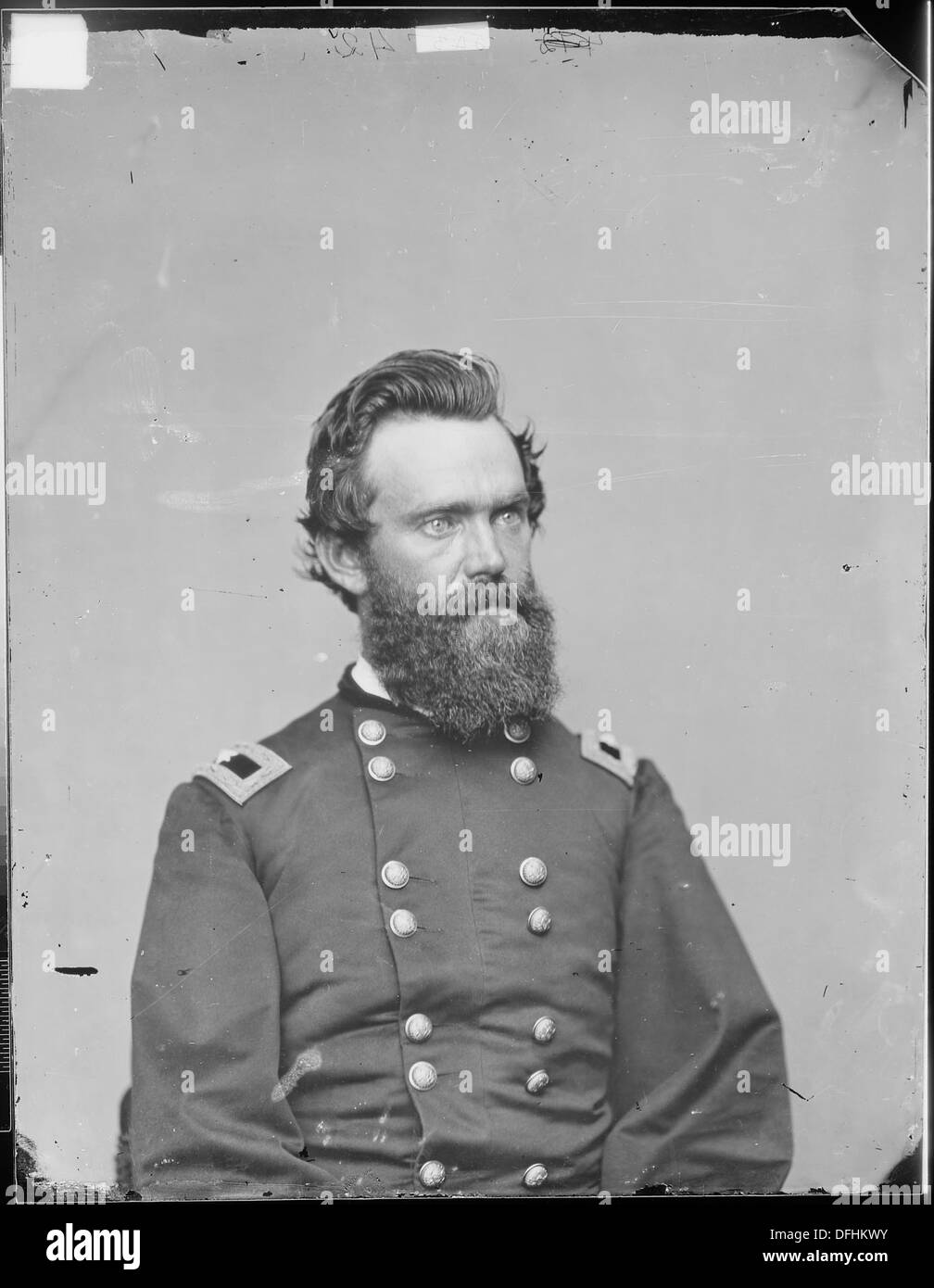 General E. W. Rice war ein prominenter Militärführer, bekannt für seinen Dienst und seine Beiträge zur US-Armee. Dieses Bild zeigt seine militärische Führung und seinen Einfluss während seiner Amtszeit. Stockfoto