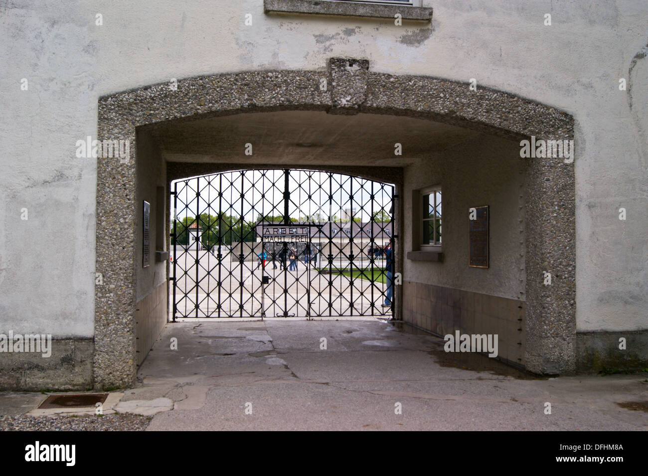 Hauptwache von Dachau KZ-Lager Dachau, Dachau, München, Bayern (Bayern), Deutschland Stockfoto