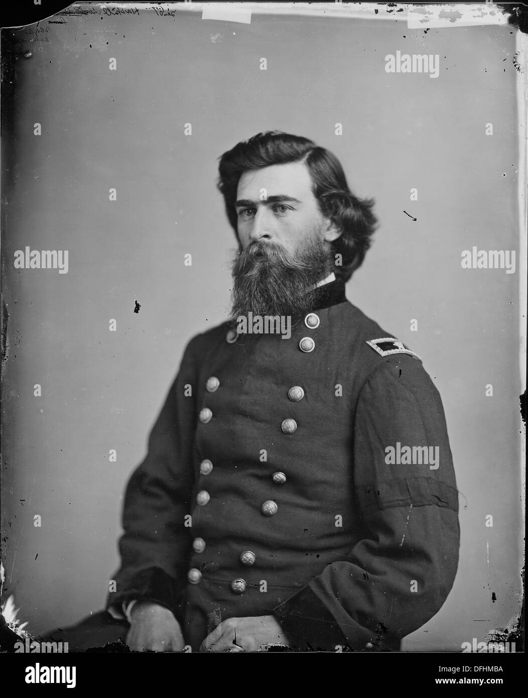 General Lewellyn F. Haskell, ein hochrangiger Offizier der US-Armee, ist auf diesem historischen Foto dargestellt. Sein Militärdienst war geprägt von bemerkenswerter Führung und Beiträgen während des Krieges. Stockfoto