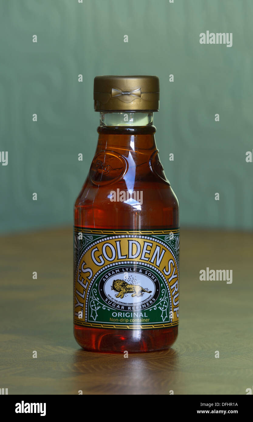 Lyles Golden Syrup Non-Drip Glas. Stockfoto