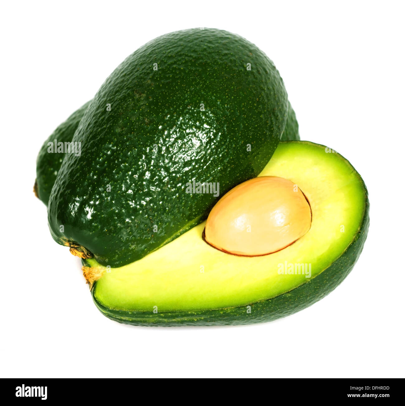 Avocado, Frucht, reif, grün, Speisen, frische, Bio, exotisch, halb,  Saatgut, schneiden, Gemüse, gesund, roh, braun, tropisch, in Scheiben  schneiden Stockfotografie - Alamy