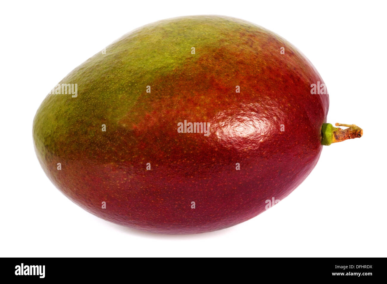 Mango-Frucht isoliert auf weißem Hintergrund Stockfoto