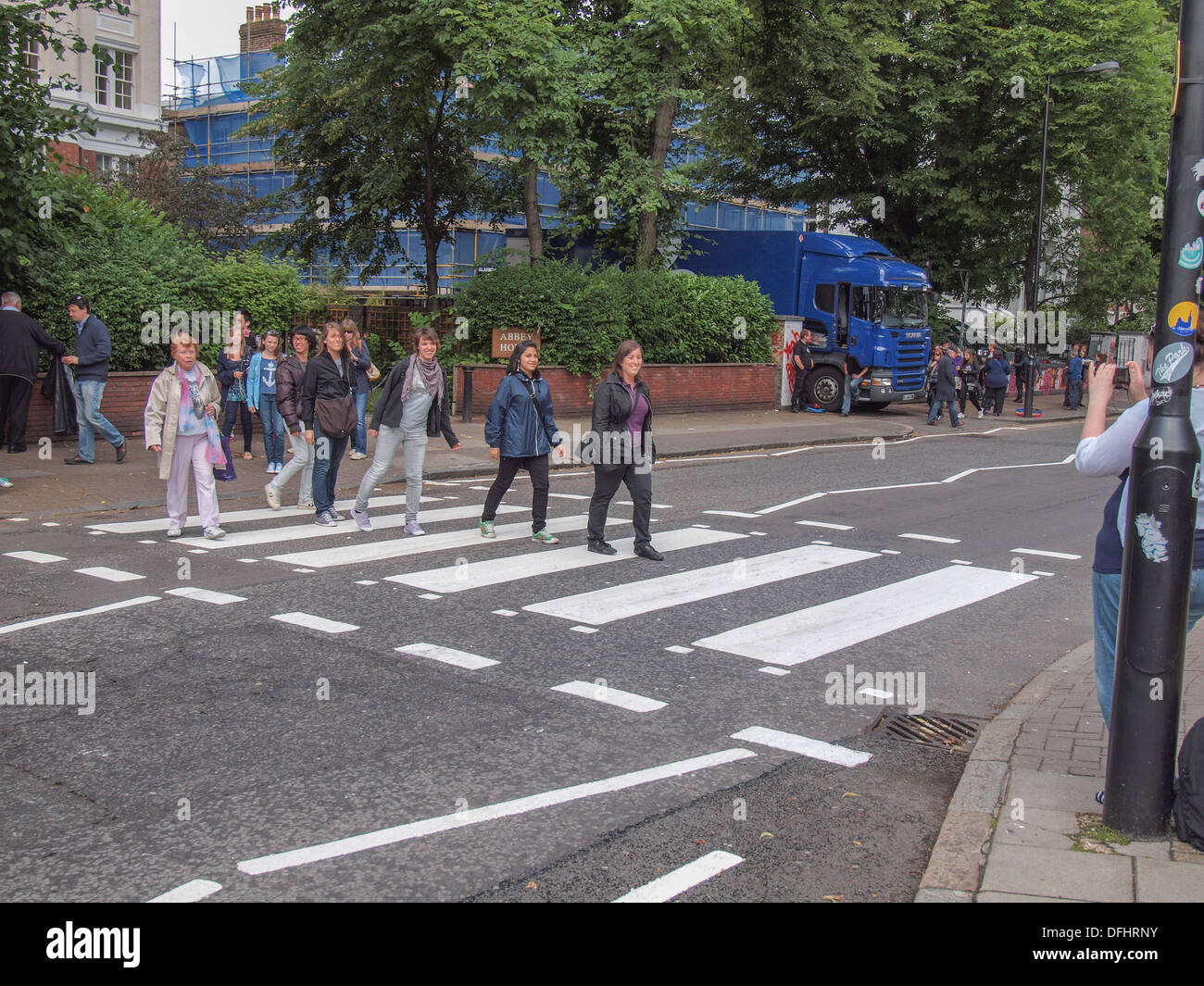 Abbey Road-Zebrastreifen in London Stockfoto
