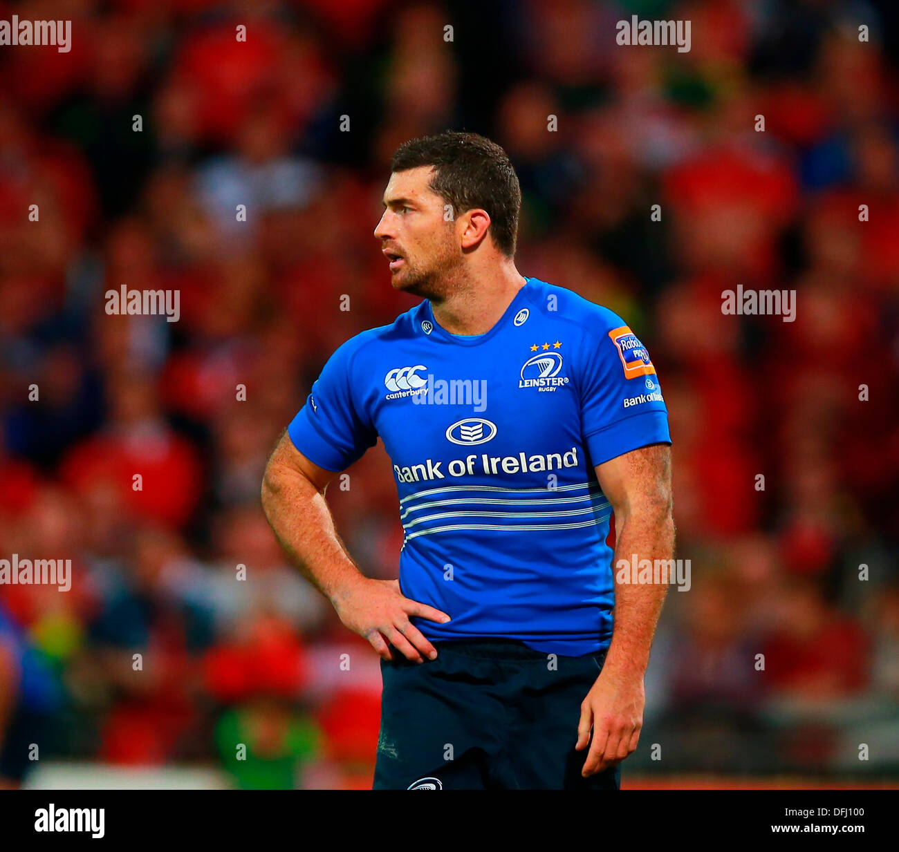 Limerick, Irland. 5. Oktober 2013. Rob Kearney (Leinster) während des RaboDirect Pro 12-Spiels zwischen Munster und Leinster von Thomond Park. Bildnachweis: Aktion Plus Sport/Alamy Live-Nachrichten Stockfoto