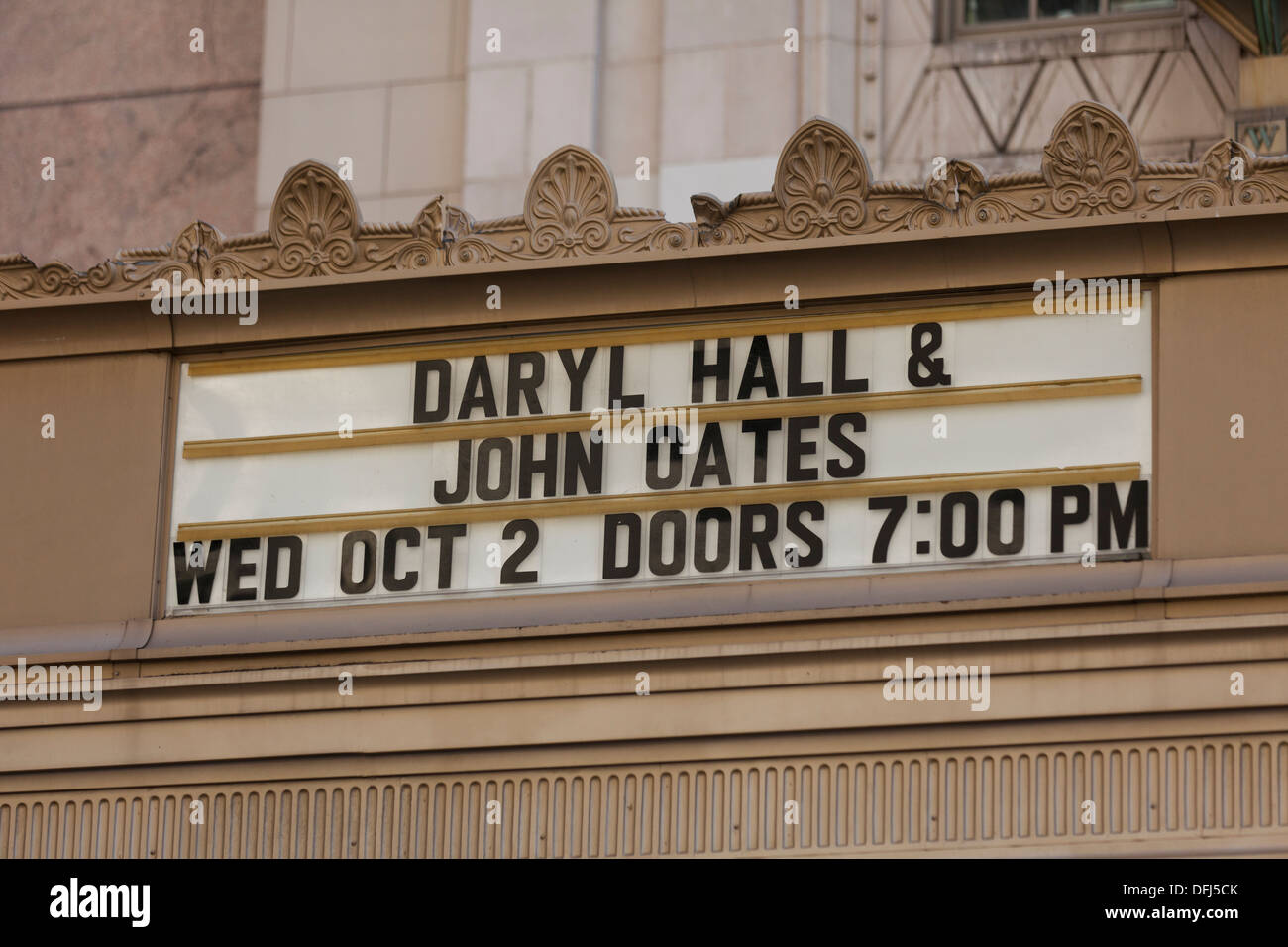 Halle & Oates auf Theater Festzelt Stockfoto