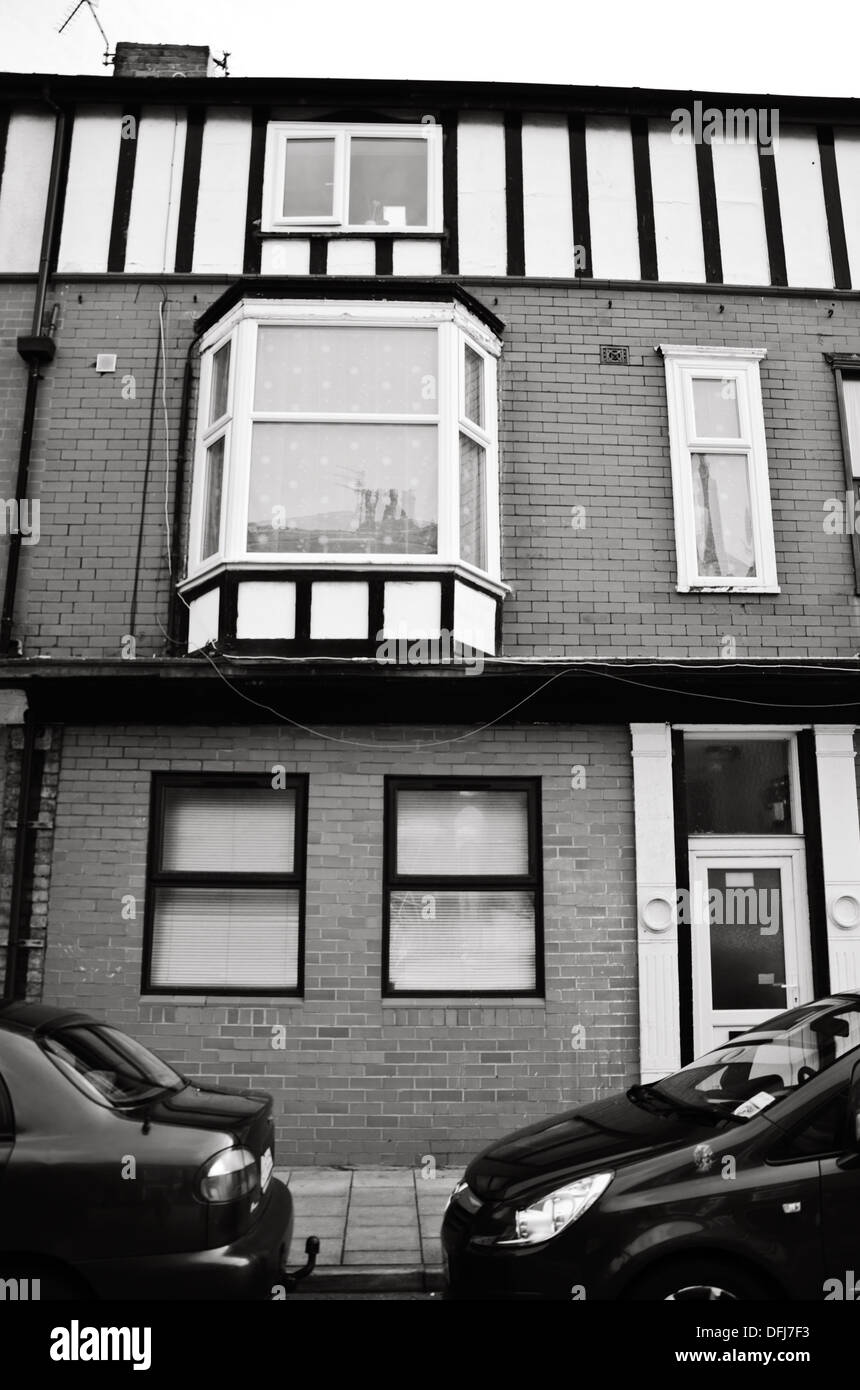 Reihenhaus in der Gordon Street in Southport UK Stockfoto