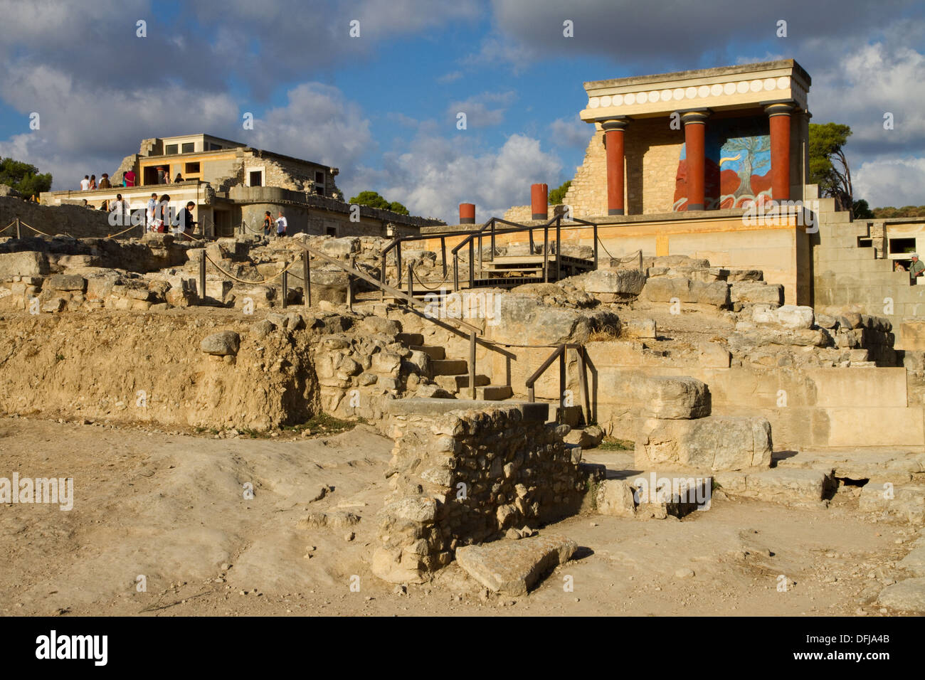 Ruinen von Palast von Knossos, Kreta, Griechenland Stockfoto