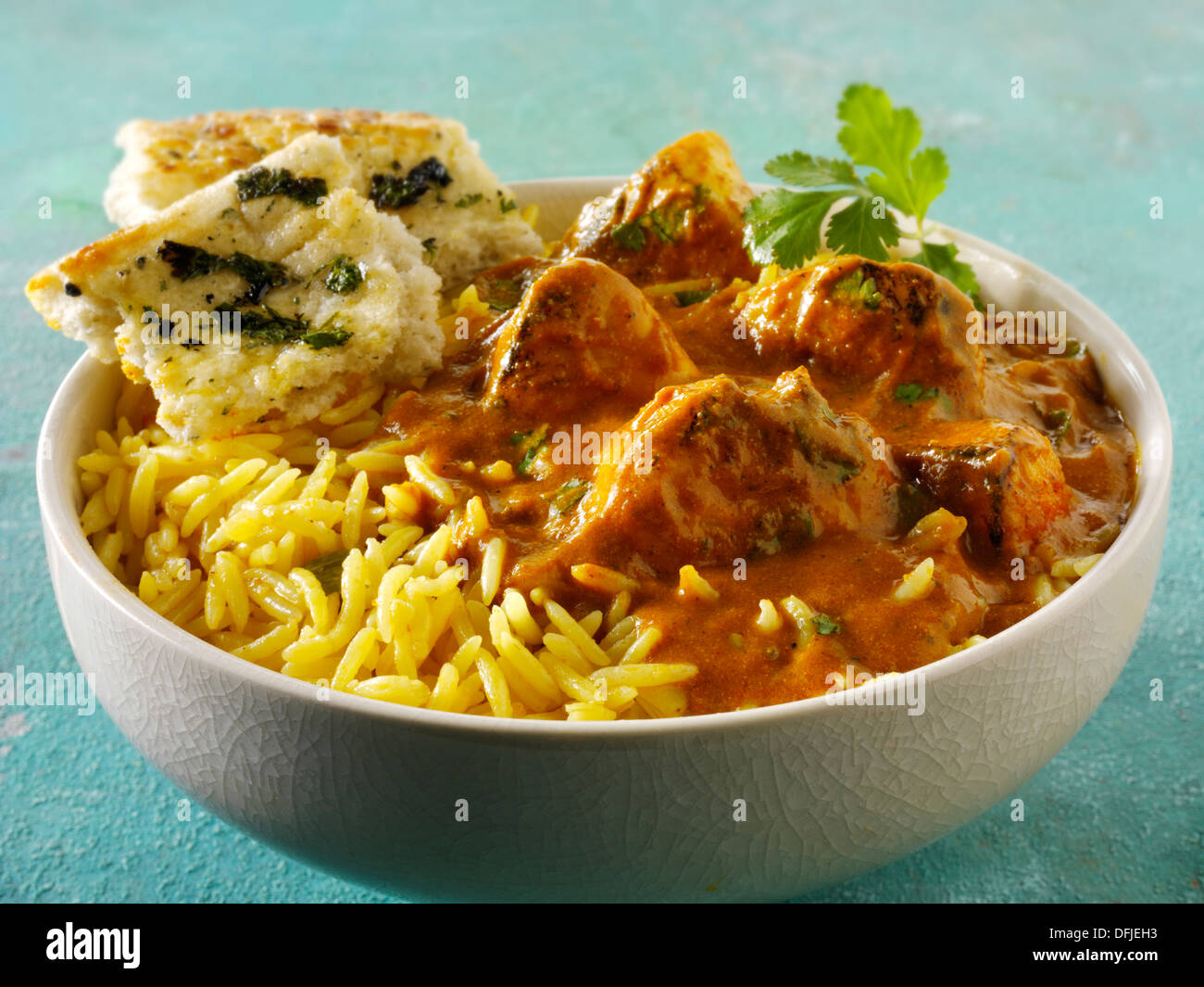 Hähnchen Bhuna indische Hühnchen-Curry Stockfoto