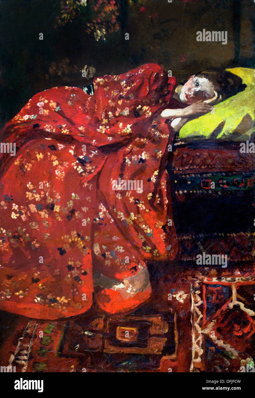 Mädchen im roten Kimono 1894 George Hendrik Breitner 1857 - 1923 Niederlande Niederlande Stockfoto