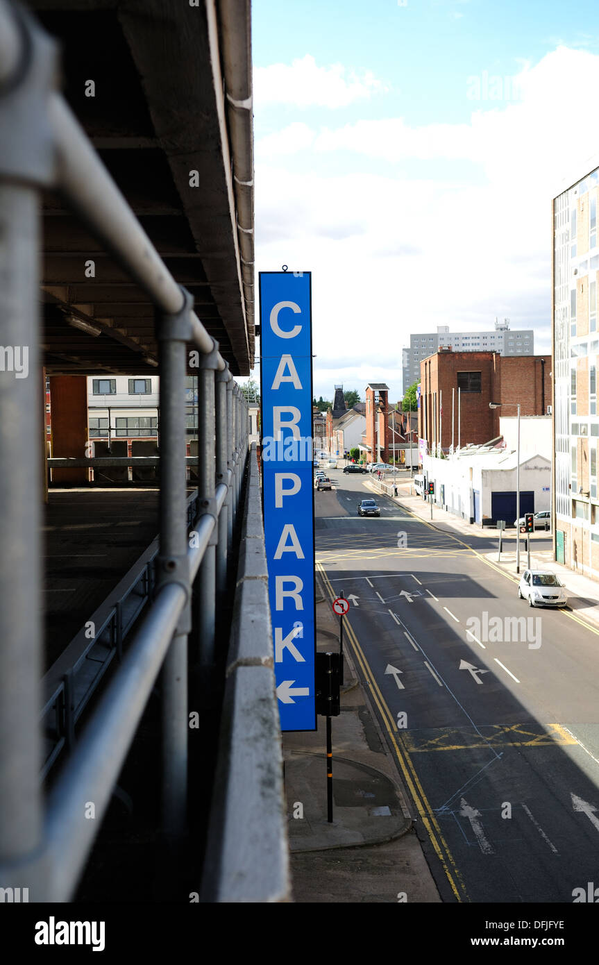 Hull Stadtzentrum, Blick vom Parkplatz. Stockfoto