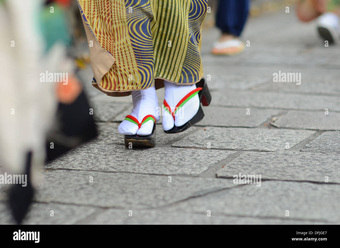 Eine Szene aus dem "Kushi Matsuri" (Kamm-Festival) in Kyoto, Japan. Stockfoto