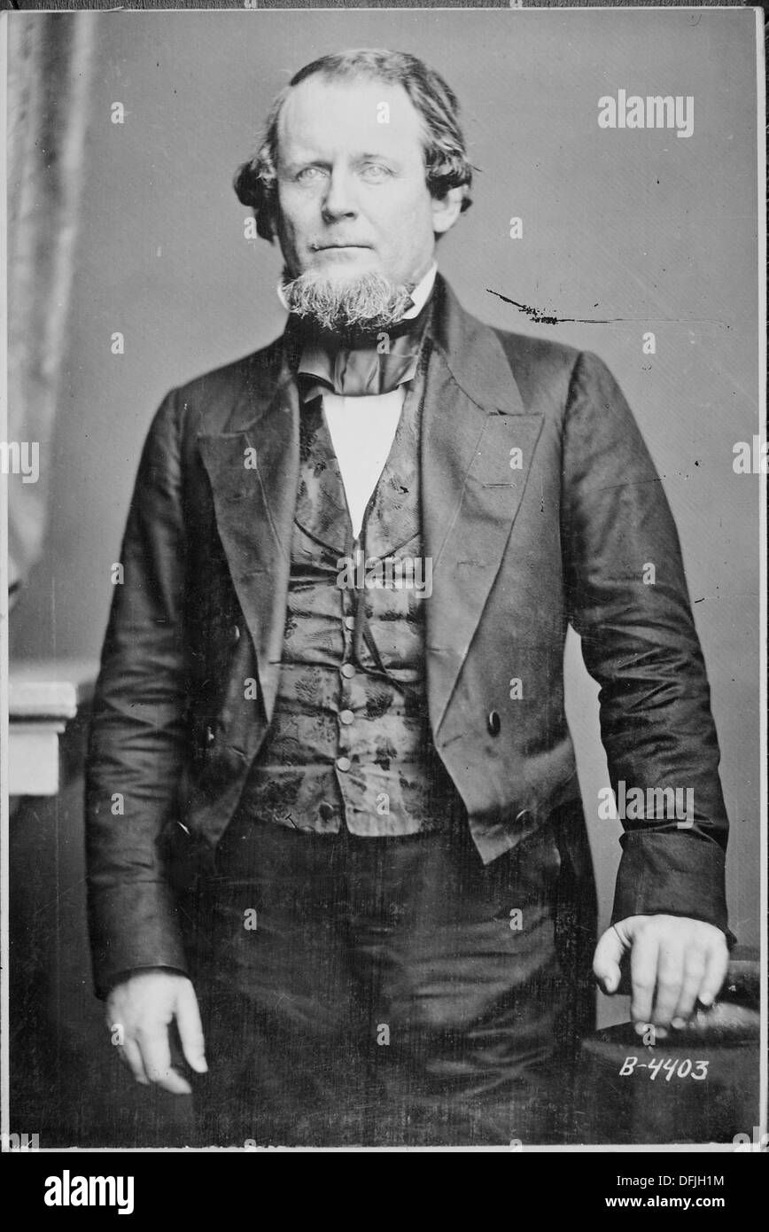 Der ehrenwerte William K. Sebastian von Arkansas, eine wichtige politische Figur, ist auf diesem historischen Foto festgehalten. Er spielte während seiner Zeit eine Schlüsselrolle in den politischen Angelegenheiten der USA. Stockfoto