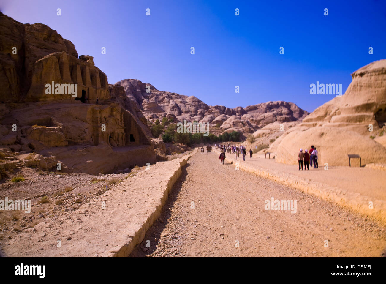 Obelisk-Grab und Bab als Siq Triclinium, Petra, Jordanien Stockfoto