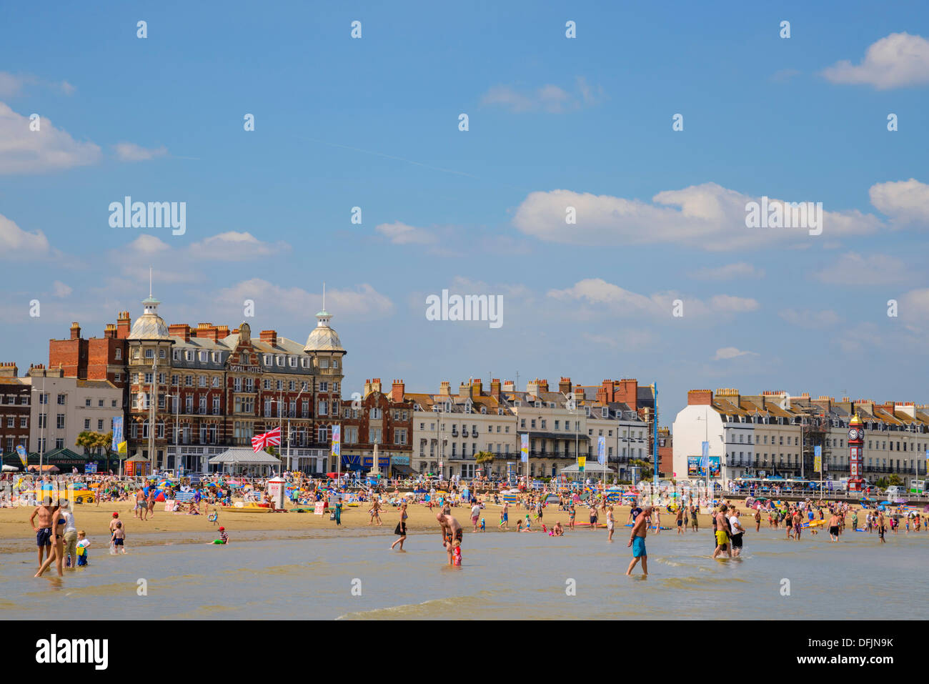 Strand von Weymouth, Dorset, England Stockfoto