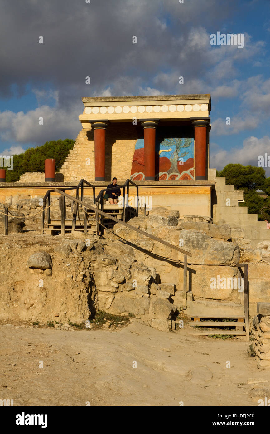 Ruinen von Palast von Knossos, Kreta, Griechenland Stockfoto