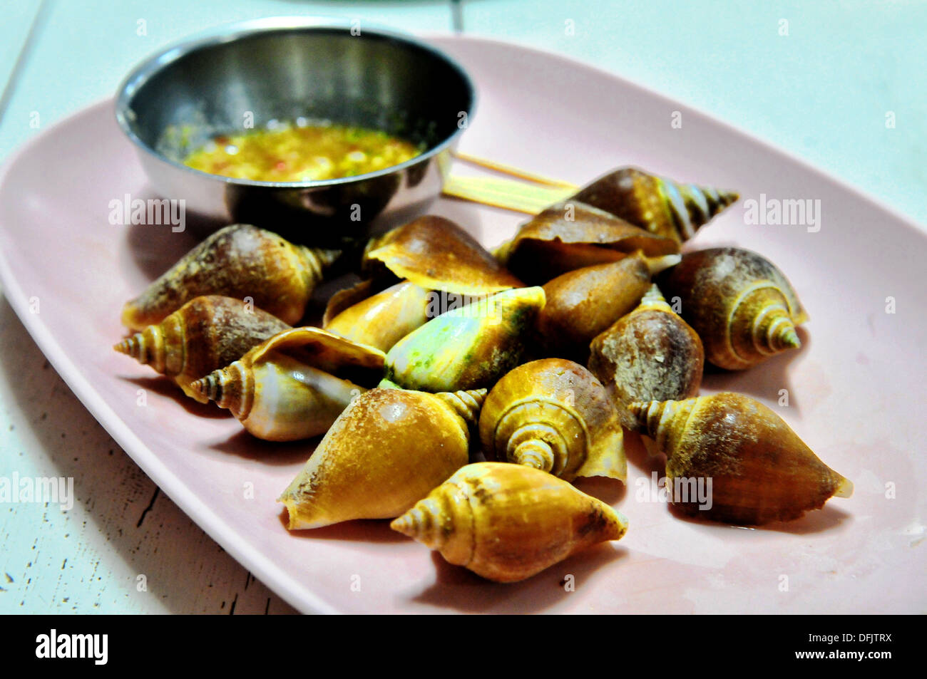 Geschmack von Thailand - Krabi Lieblings Schalentiere - Hoi an Chuck Teen Stockfoto