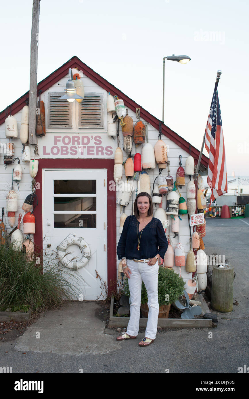 Fords Seafood Shack Restaurant in Noank, Connecticut, CT Stockfoto