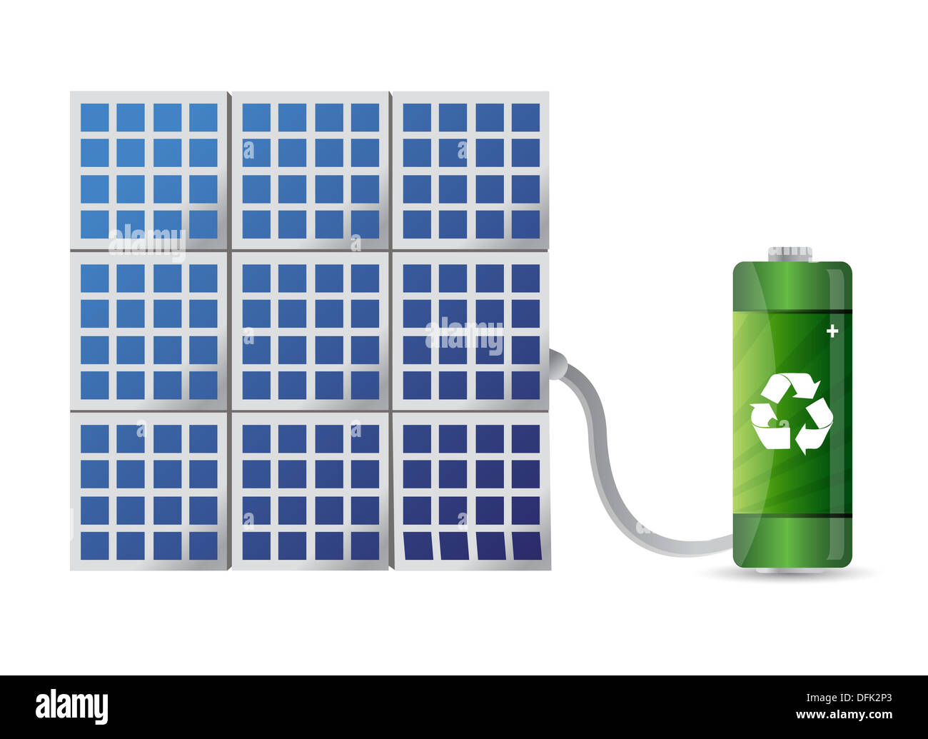 Solar Energie Konzept Illustration design Stockfoto