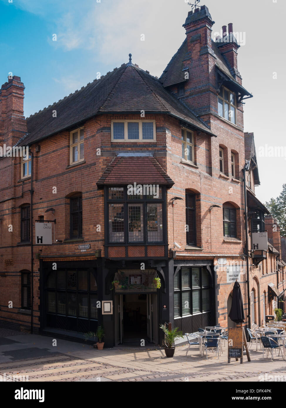 Die Castle Pub neben Nottingham Castle in Nottingham, Vereinigtes Königreich, Großbritannien Stockfoto