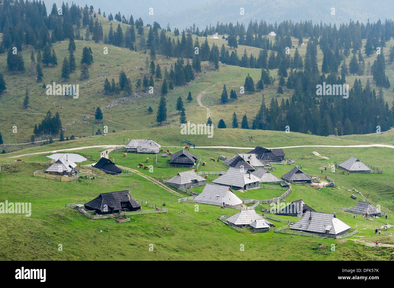 Velika Planina, Slowenien Stockfoto