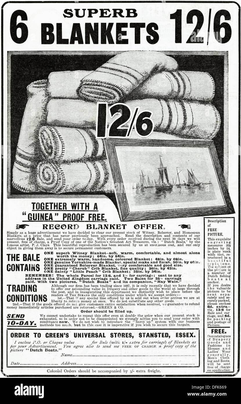 Original 1900er Jahren Werbung Werbung decken. Magazin Anzeige ca. 1908 Stockfoto