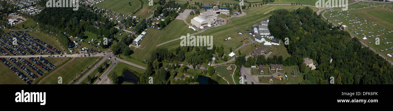 Luftaufnahme AirVenture 2013, Experimental Aircraft Association, Oshkosh, Wisconsin Pionier Flughafen und EAA-zentrale Stockfoto