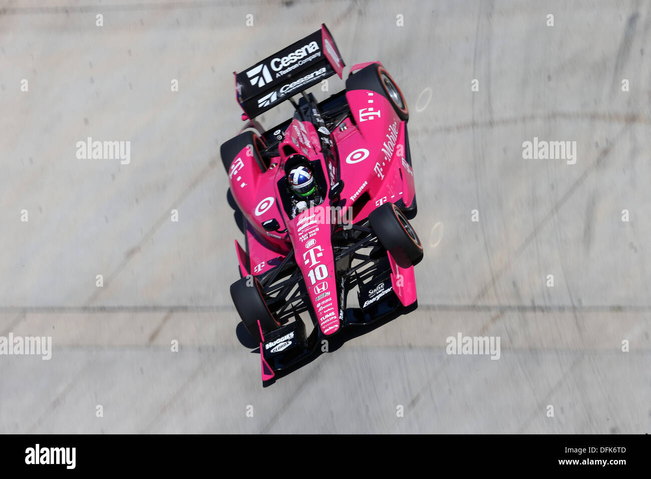 Houston, Texas, USA. 6. Oktober 2013. IndyCar, runden 17-18, Reliant Park Houston Grand Prix von Houston, Houston Texas, USA, Oktober 4-6 2013, DARIO FRANCHITTI, Target Chip Ganassi Racing (Bild Kredit: Kredit: Ron Bijlsma/ZUMAPRESS.com/Alamy Live-Nachrichten) Stockfoto