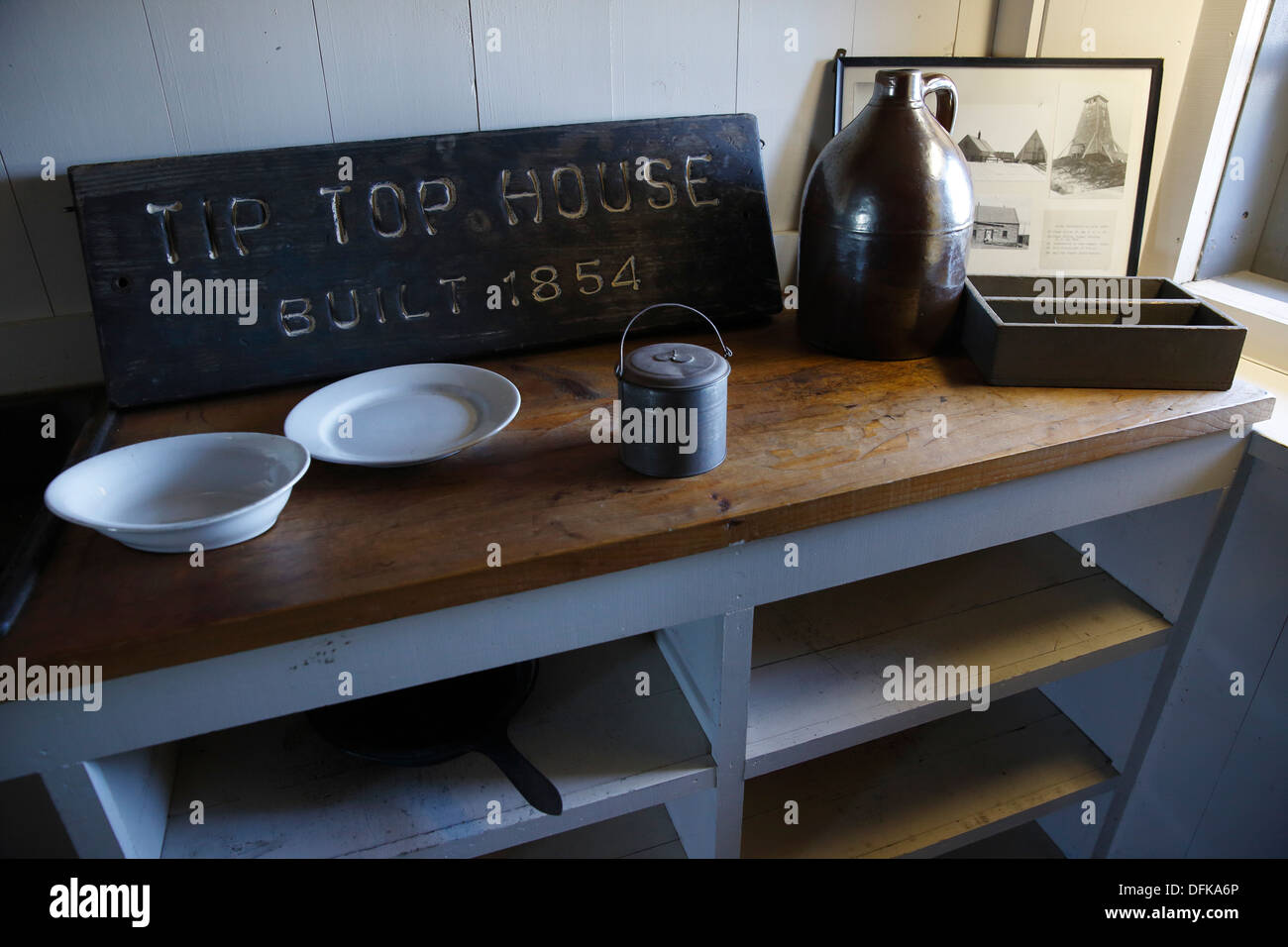 Tip Top Haus auf dem Gipfel des Mount Washington, New Hampshire, USA Stockfoto