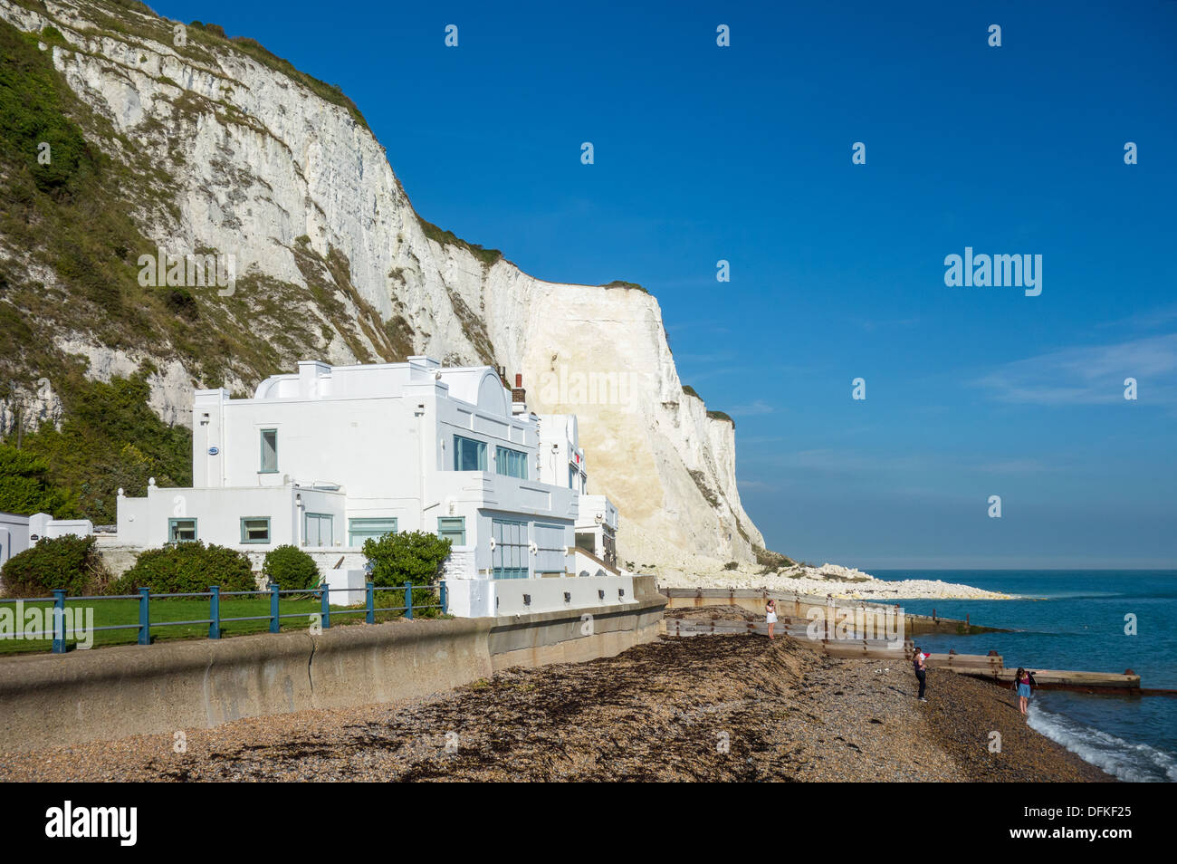St. Margarets Bay Beach Szene Dover Kent UK Stockfoto