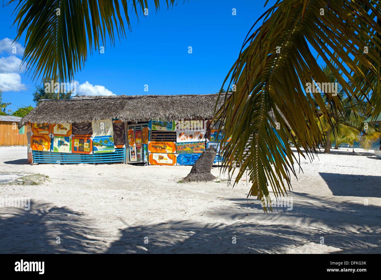 Naive Malerei, Isla Saona, Dominikanische Republik, West Indies, Karibik Stockfoto