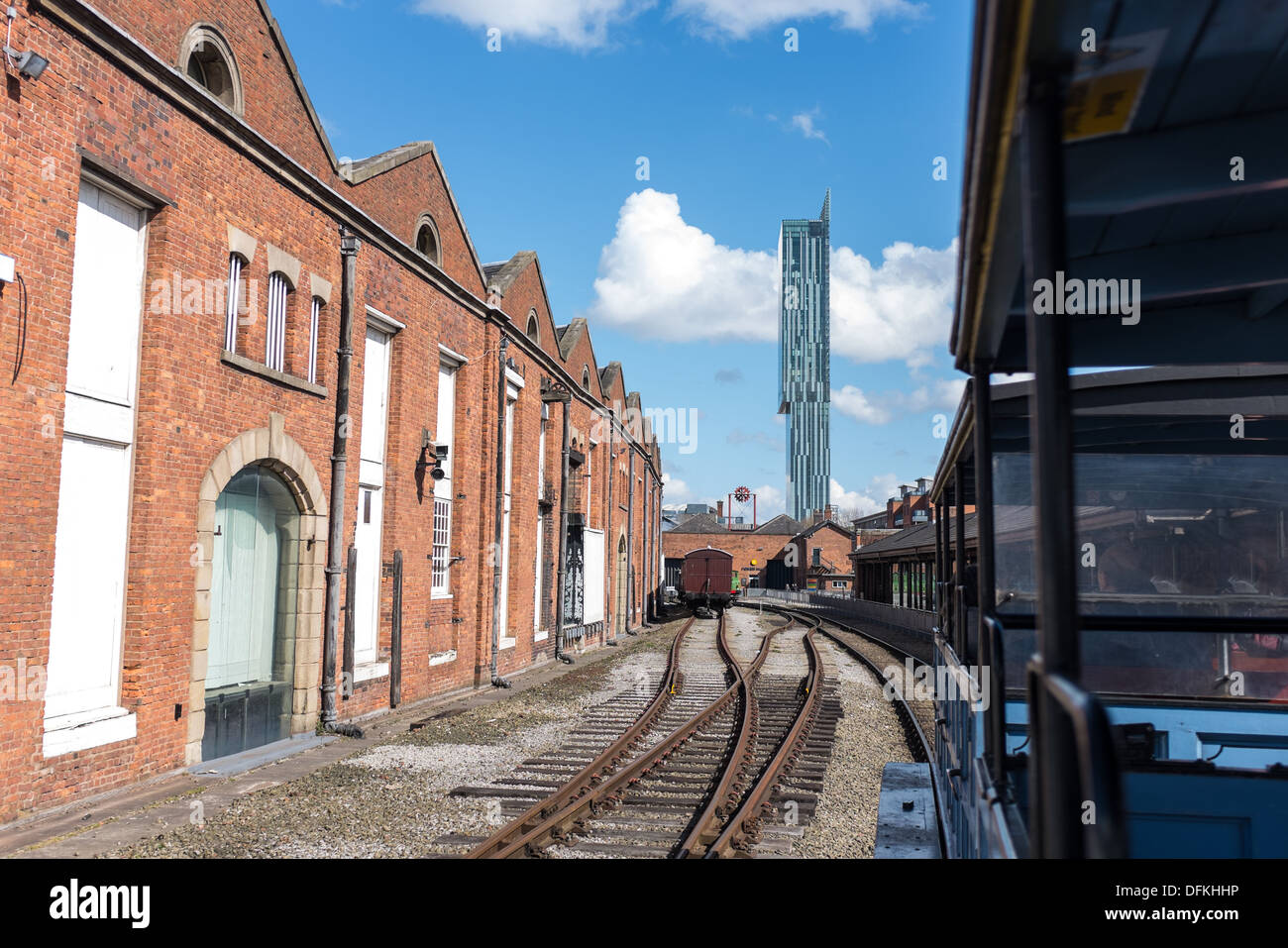 Eisenbahn im Museum of Science and Industry (MOSI), Liverpool Straße, Manchester UK Stockfoto